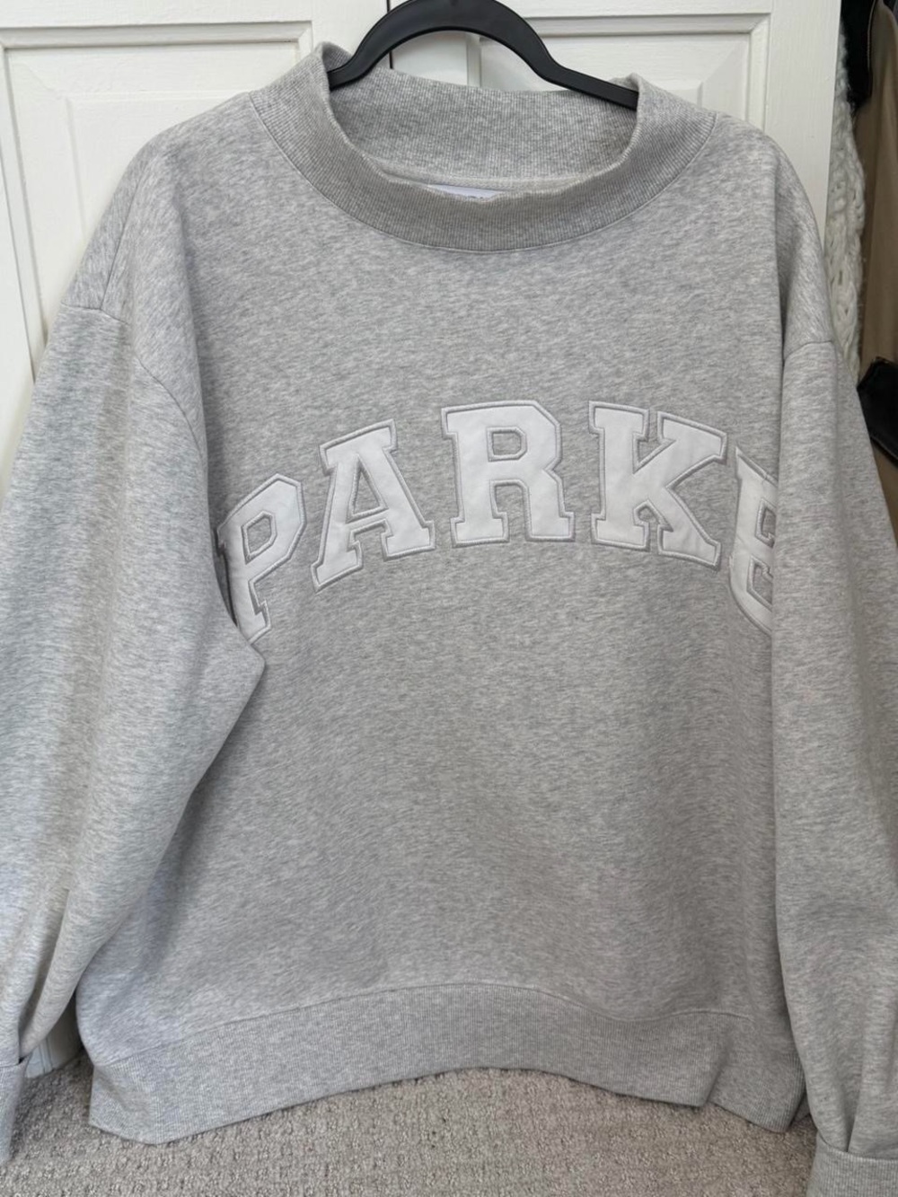 Parke Light Gray Mockneck Sweatshirt